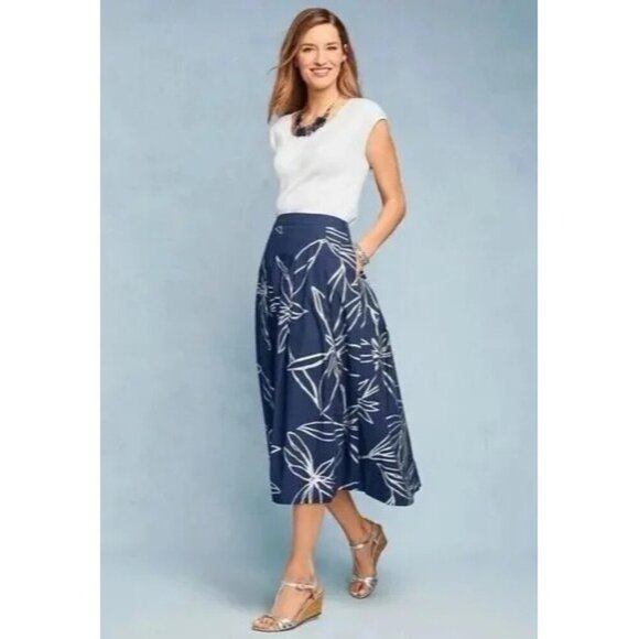 Women's - RSVP by Talbots Floral A-Line Skirt, Size 12 - Picture 2 of 10